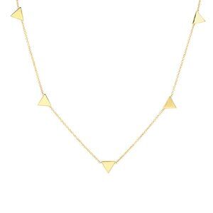18k Gold Plated Dainty Triangle Necklace